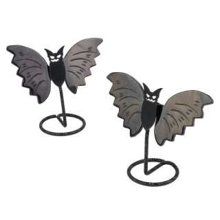 Black Obsidian Bat on Stand (2pcs)