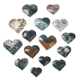 Moss Agate Hearts (Kg) NFD