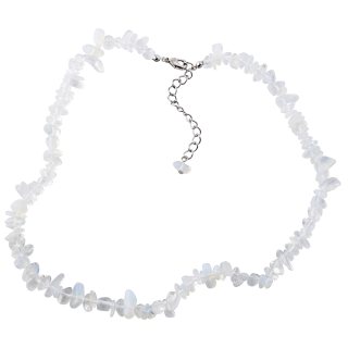 18" Opalite Glass Chip Necklace & Ext Chain (1pc) 