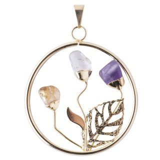 Happiness Garden Pendant, Gold Plated (1pc )