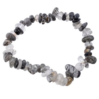 7.5" Freeform Chip Tourmalinated Quartz Bracelet (1 Piece) NETT