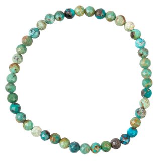 4mm Faceted Natural Turquoise Bracelet (1pc)
