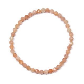 4mm Faceted Pink Moonstone Bracelet (1pc) NETT