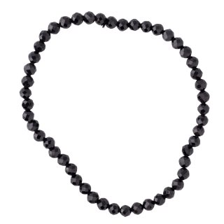 4mm Faceted Black Tourmaline Bracelet (1pc) 