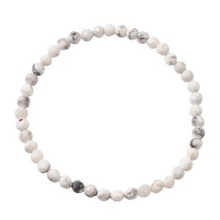 4mm Howlite Faceted Bracelet (1pc)