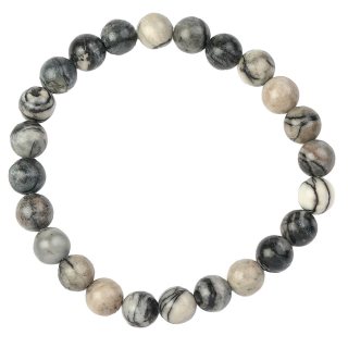 8mm Net Stone Bead Bracelet (1pc)