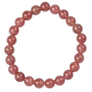 8mm Strawberry Quartz Bead Bracelet (1pc)