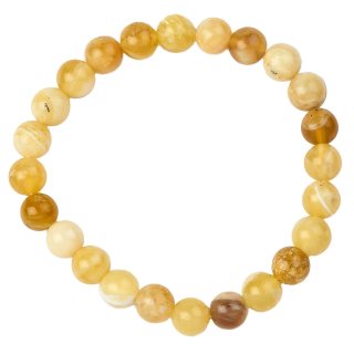 8mm Yellow Opal Bead Bracelet (1pc)