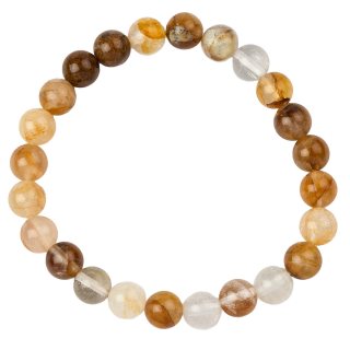 8mm Bead Bracelet Yellow Hematoid Quartz (1pc)