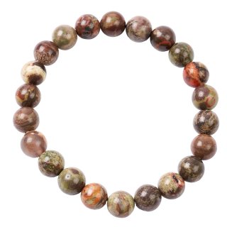 8mm Flower Rhyolite Bead Bracelet (1pc)