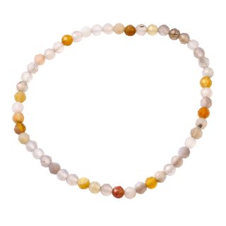 3mm Botswana Agate Faceted Bead Bracelet (1pc)