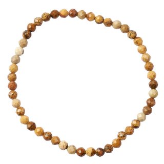 3mm Picture Jasper Faceted Bead Bracelet (1pc)