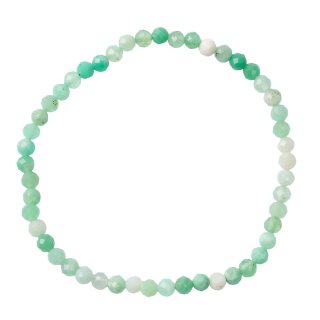 4mm Chrysoprase Faceted Bead Bracelet (1pc)