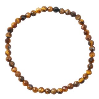 4mm Tiger Eye Faceted Bead Bracelet (1pc)