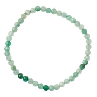 4mm Faceted Green Aventurine Bead Bracelet (1pc)
