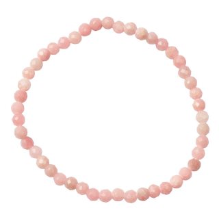 4mm Pink Opal Faceted Bead Bracelet (1pc)