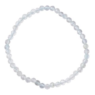 4mm Blue Topaz Faceted Bead Bracelet (1pc)