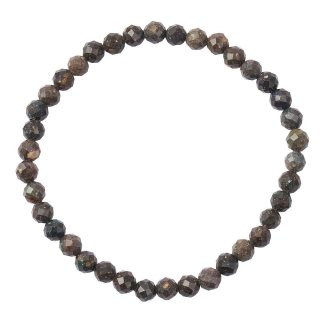 5mm Black Opal Faceted Bead Bracelet (1pc)