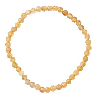 4mm Yellow Tourmaline Faceted Bead Bracelet (1pc)