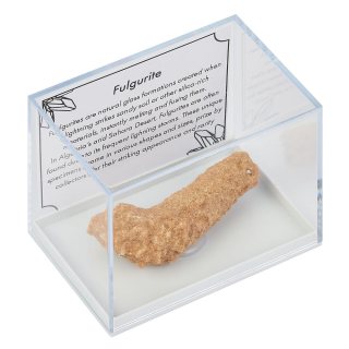 Fulgurite (Lightening Stone) in Plastic Box, Morocco (1pc)