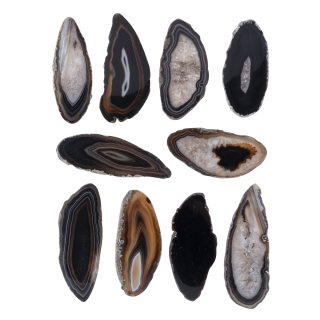 A0 Agate Slice Black (up to 2") (10 Piece) NETT