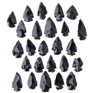 Obsidian Arrowhead approx 1-2" (25pcs) NFD