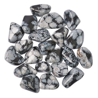 Obsidian Snowflake Medium Tumblestone 20-30mm, China (250g) NETT
