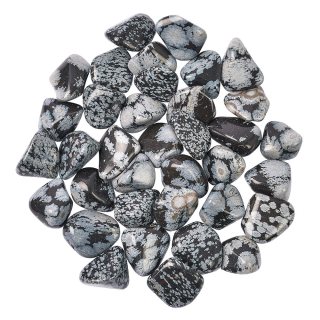 Snowflake Obsidian small Tumblestones, 10-20mm (250g)