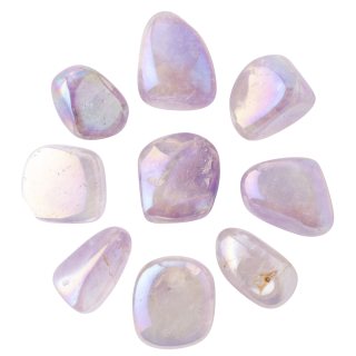 Amethyst Aura Medium Tumblestone 20-30mm, China (100g) NETT