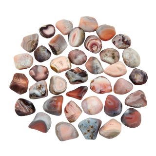 Agate Pink Botswana 10-20mm Small Tumblestone (250g) NETT