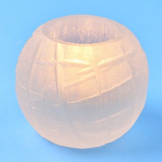 Selenite Snowball T-light Holder 8-9cm (1pc)