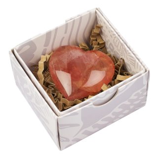 Red Hematoid Puff Heart approx 50mm (1pc) 