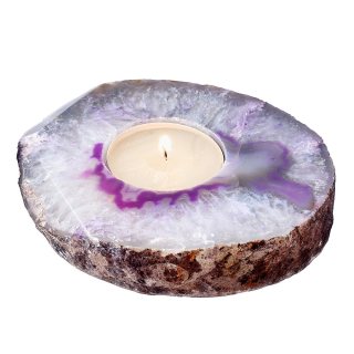 Purple Agate Slab T-Light Holder (1 Piece) NETT