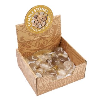 Rutilated Quartz Tumblestone Retail Box (25pcs) NETT