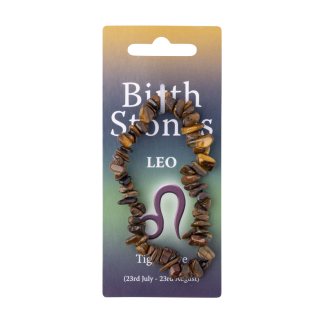 Leo, Tiger Eye Birthstone Chip Bracelet (10pcs) NETT