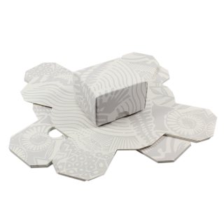 Gift Box Grey/White 70x70x50mm (10 Piece) NETT