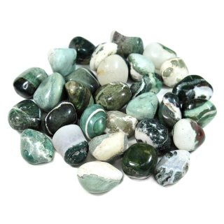 Sardonyx Green 20-30mm, India (250g) Medium Tumblestone NETT
