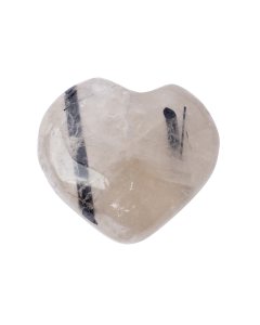 Tourmalinated Quartz Puff Heart 25-30mm (1pc) NFD