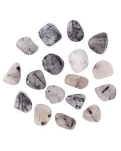 Tourmalinated Quartz 20-30mm (100g) Medium Tumblestone NFD