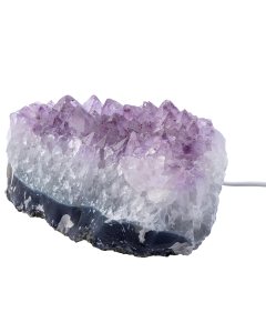 Mini Amethyst Cluster Lamp with USB LED Fitting Brazil (1pc) NFD