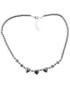Hematine Hearts Necklace 18" Design 28 (1pc) NETT