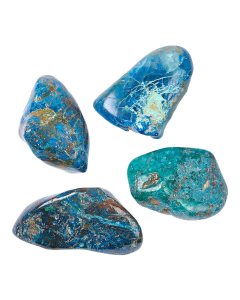 Chrysocolla with Shattukite Tumblestones (by the gram)