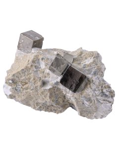 Pyrite Cubes in Matrix approx 2-3", Spain (1pc)