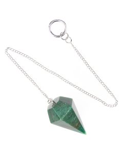 Green Fuschite Pendulum, 25mmx40mm (1pc)
