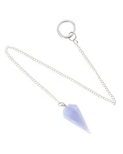 Blue Lace Agate Pendulum, 13/15mm x 25/30mm (1pc)