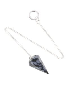 Snowflake Obsidian Pendulum, 18/20mm x 35mm (1pc)