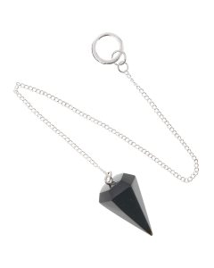 Black Obsidian Pendulum, 18/20 mm x 30/35mm (1pc)