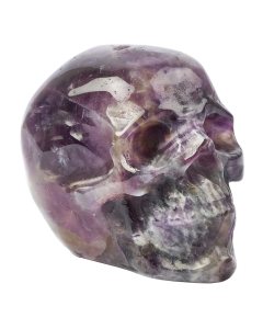 Dog Tooth Amethyst Skull Incense Holder, approx 50mm (1pc) NFD