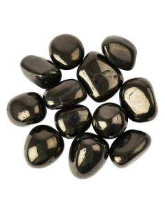 Jet Medium Tumblestones, 20-30mm (100g) 