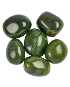 Soft Nephrite Jade Medium Tumblestones, 20-30mm (100g)